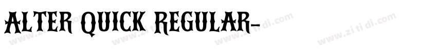 Alter Quick Regular字体转换